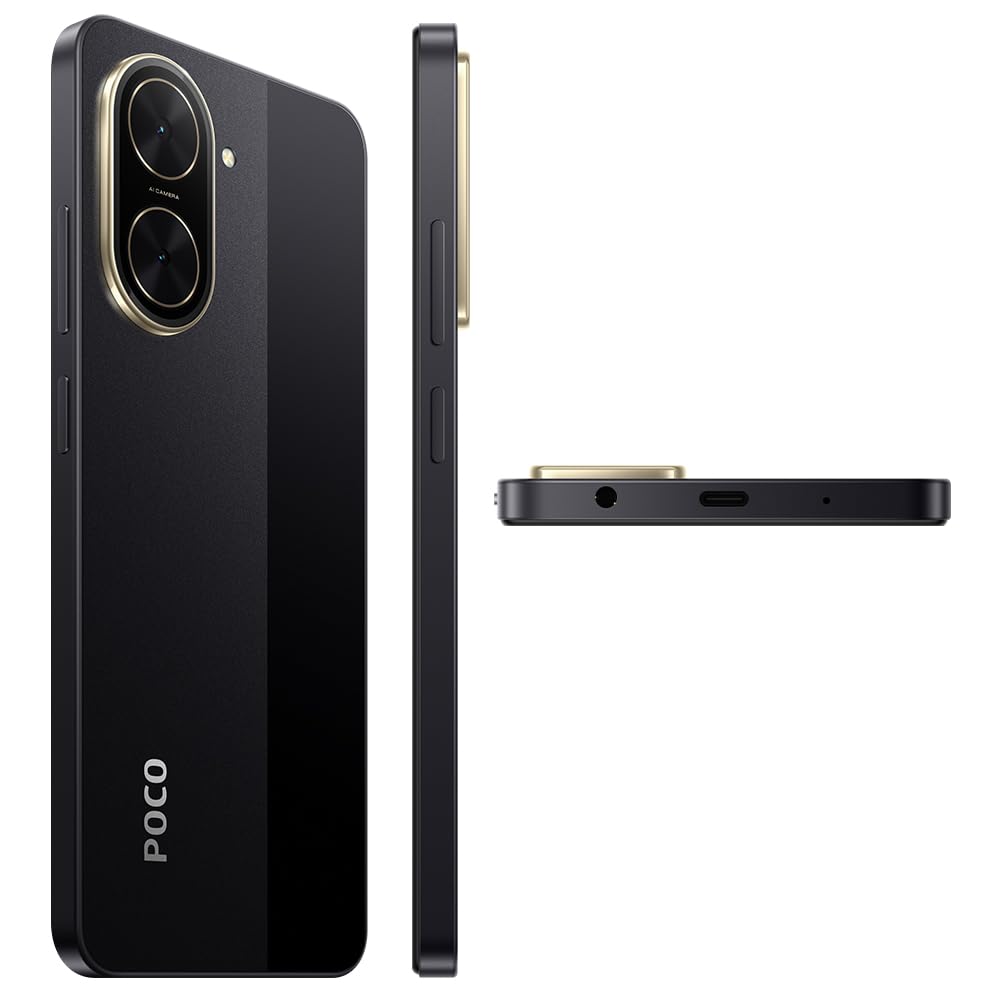 XIAOMI Poco C71 4G Smartphone,4+128 GB, Negro, Procesador UNISOC