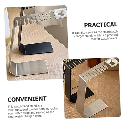 Support de chargeur en métal argenté pour montre connectée avec base stable - 6