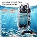 HONGDAK Invisible Dive Case for Insta360 X4, 45m/147ft Waterproof Case Protective Underwater Diving Housing Shell for Insta360 X4 with with Bracket Accessories & Anti- Fog Inserts