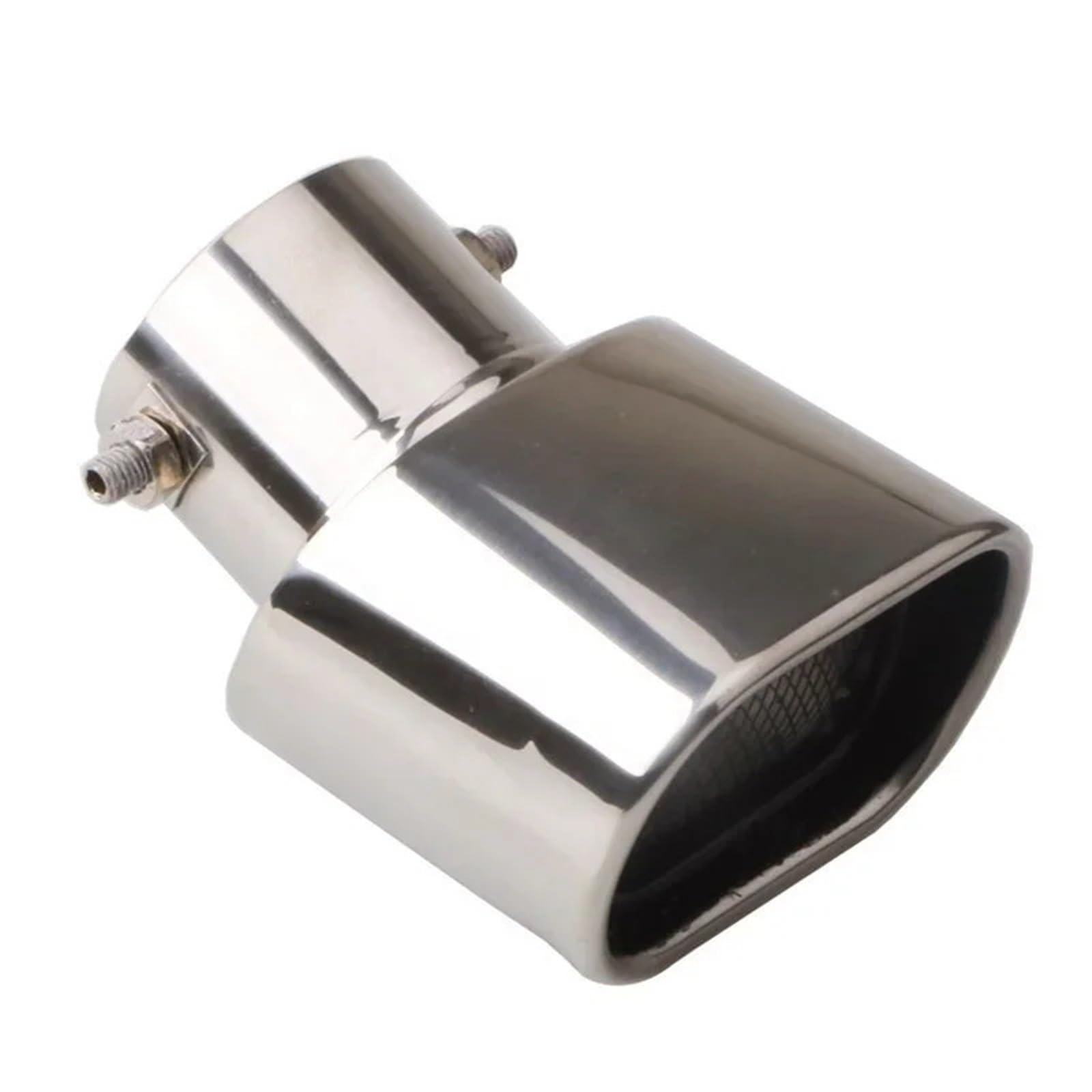 Vehicle Silencer 63mm uniwersalny samochód Auto kwadratowa końcówka tłumika rury wydechowej rura ze stali nierdzewnej chromowane wykończenie zmodyfikowany(Curved)