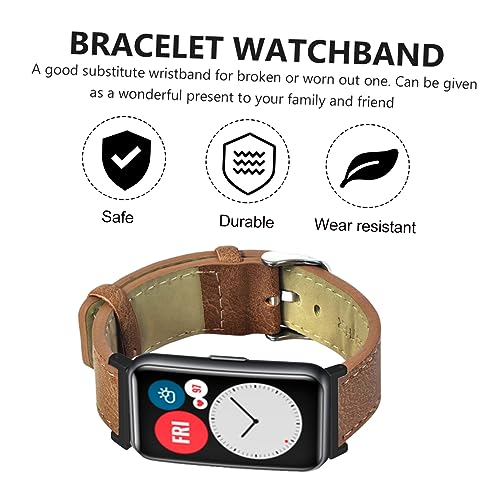 balacoo Leather Strap Straps Bands Fitness Wristwatch Band Sport Wristband Gold Women for Watchband Man Wrist4