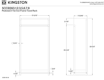 Kingston Brass SCC8267 Edenscape Freestanding -Towel Rack, Brushed Brass