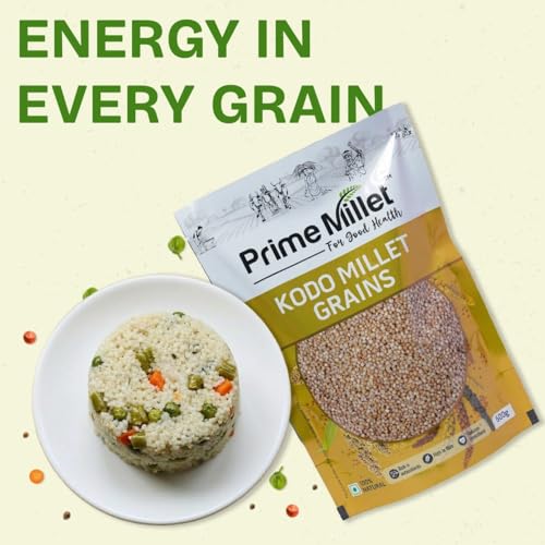 Image of Prime Millets Organic Kodo Millet Grain | Multi Upma Rava | Pack of 2 (750g Each) | High Fiber | Healthy Digestive Meals | Premium Quality