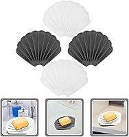 Vista 7 de Soap Dish Soap Dish 4Pcs Silicone Self Draining Soap Dishes Soap Saver Bar Soap Holder Drainer Shell Ssoap Tray for Bathroom Shower Counter