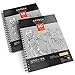 ARTEZA Spiral Sketch Book 9x12 Gray Art Paper Drawing Pad 2 Pack 50 Sheets Sketch Pads for Drawing