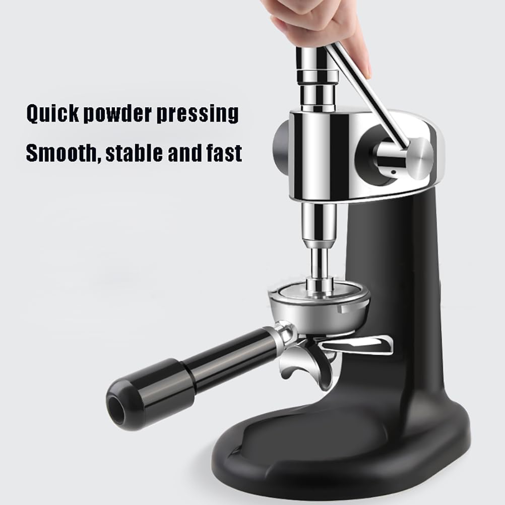 Ręczny ubijak do kawy ze stali nierdzewnej, ubijak do espresso 58 mm ubijak z podstawą ubijającą, komercyjna prasa do proszku Premium Barista, prasa z płaskim młotkiem do kawiarni i domu