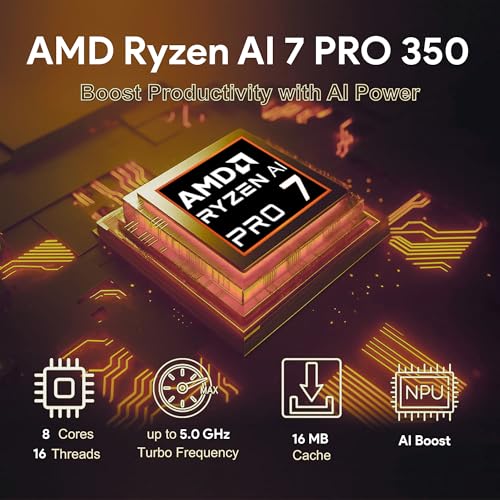 Image of Lenovo ThinkPad T16 Gen 4 Business Laptop 16 FHD+ Display, AMD Ryzen 7 AI Pro 350, 64GB DDR5 RAM, 1TB SSD, 5MP Webcam, Fingerprint, Backlit KB, WiFi 7 + BT, RJ-45, Win 11 Pro - Black