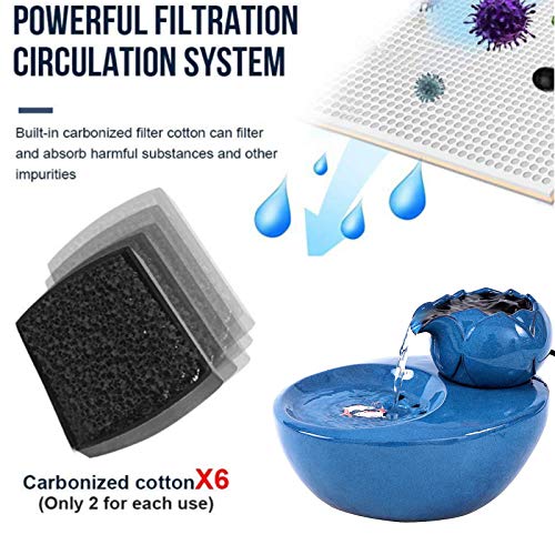 Fuente de agua eléctrica para gatos de cerámica 1.3 L miniatura 3
