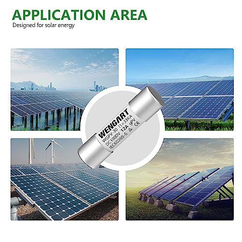 Wengart Solar Fuses WGPV-30,Fast Photovoltaic Fuses for Solar Photovoltaic Applications,DC1000V 12Amp,10x38mm,I133kA,10pcs - Image 4
