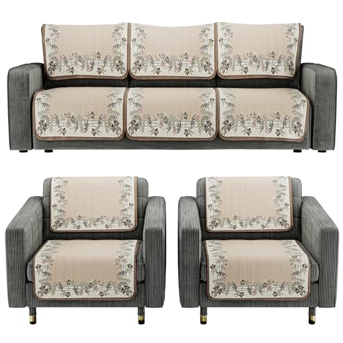 Kuber Industries Net Cotton Sofa Covers 5 Seater | Sofa Protector...