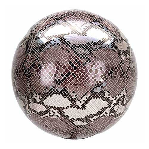 Image of Wanna Party Snake Print Orbz Balloon, Animal Print Foil Balloons for Kids Birthday, Jungle Animal Party Theme Balloons, 16 Inches