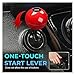Universal Metal Push Start Button Cover Applicable to Most Vehicles Easy Installation Automotive Accessory(Black,for Jeep)