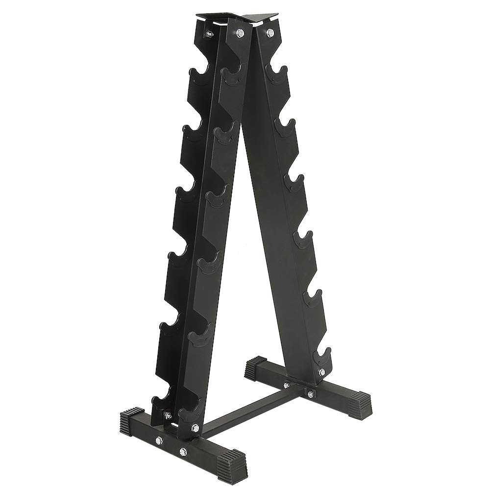 Rastrelliera Pesi Manubri Supporto per 6 Paia di Manubri, Porta Manubri da Palestra Porta Pesi Manubri per Esercizi Sportivi da Casa Palestra, Massimo 200 kg