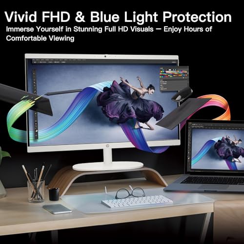 Image of HP 21.5-inch All-in-One Desktop PC - Microsoft Office Lifetime - Free CD /DVD Drive - Wi-Fi 6 - FHD Display - 720P Webcam - Intel Celeron Dual-Core - for Everyday Study & Work Use (8GB RAM, 512GB SSD)
