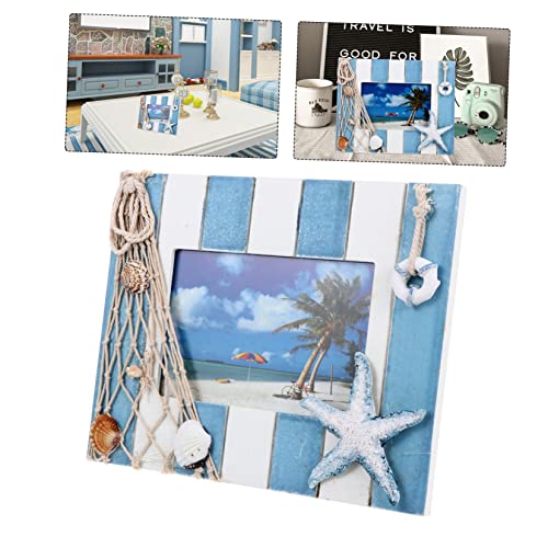 Besportble 1Pc Mediterranean Photo Frame White Shelf Bracket Home Décor Glass Picture Frame Little Giraffe Photo Frame Nautical Picture Frame Picture Frames Diy Desktop Picture Frame Specimen #TOP5