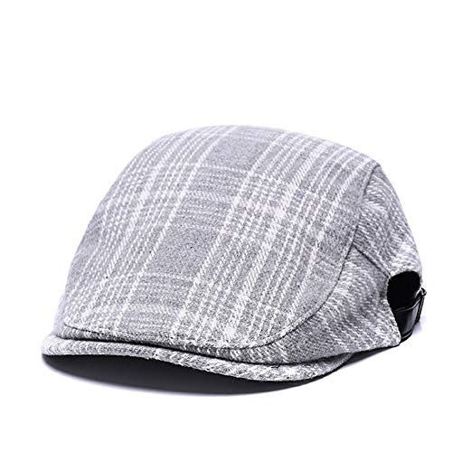 Image of Quanhaigou Unisex Denim Newsboy Hats Flat Ivy Gatsby Cabbie Driving Berets Hat Cotton Dad Cap for Men Women