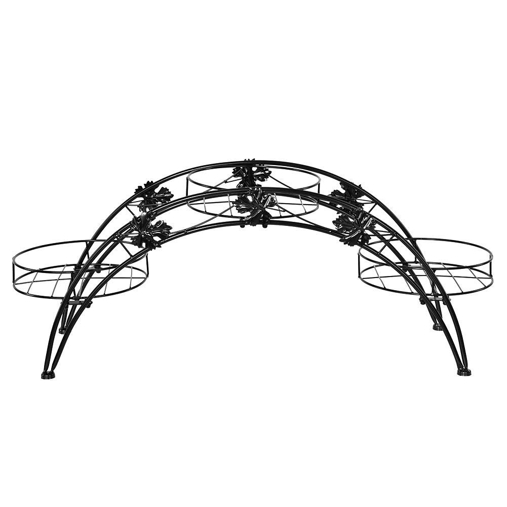 Elegancki żelazny Stojak na Rośliny do Dekoracji Wnętrz na (BLACK)