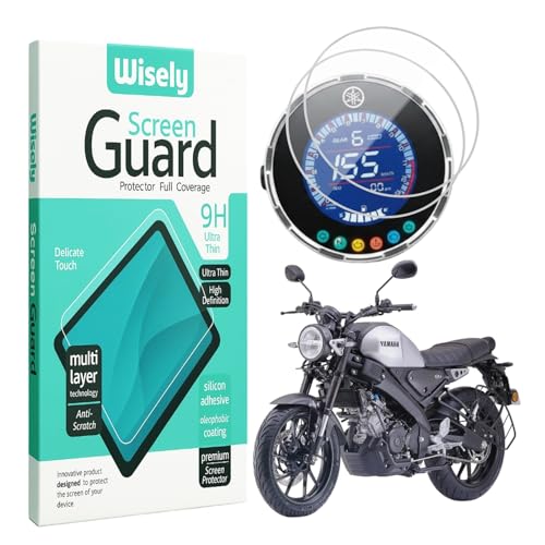 Image of Wisely Pack 2 - Screen Guard for YAMAHA XSR 155 (2025) Bike - TFT Display Digital Meter Protector - HD Clear, Full Cover - Easy Installation Kit - XSR155 Instrument Cluster Accessories
