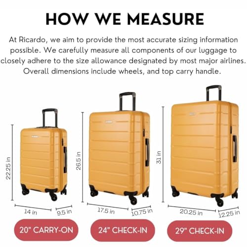 Image of Ricardo Beverly Hills Cambria Hardside Luggage | Stylish Suitcase with Wheels for Effortless Travel, Expandable and Secure TSA-Locked Packing, 2-Piece Set (20 inch, 24 inch)