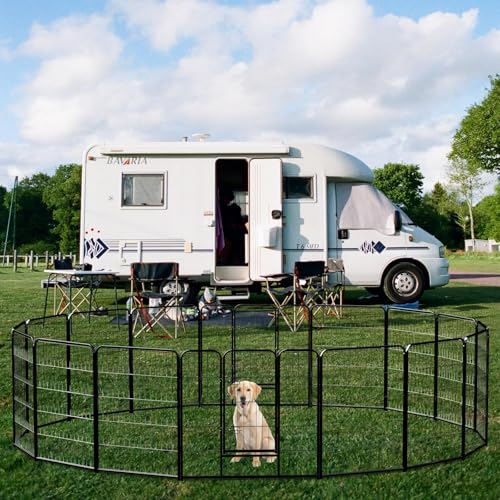 Image of NEWBULIG Dog Playpen Indoor 40 Inch 16 Panels, Metal Outdoor Dog Fence Pen