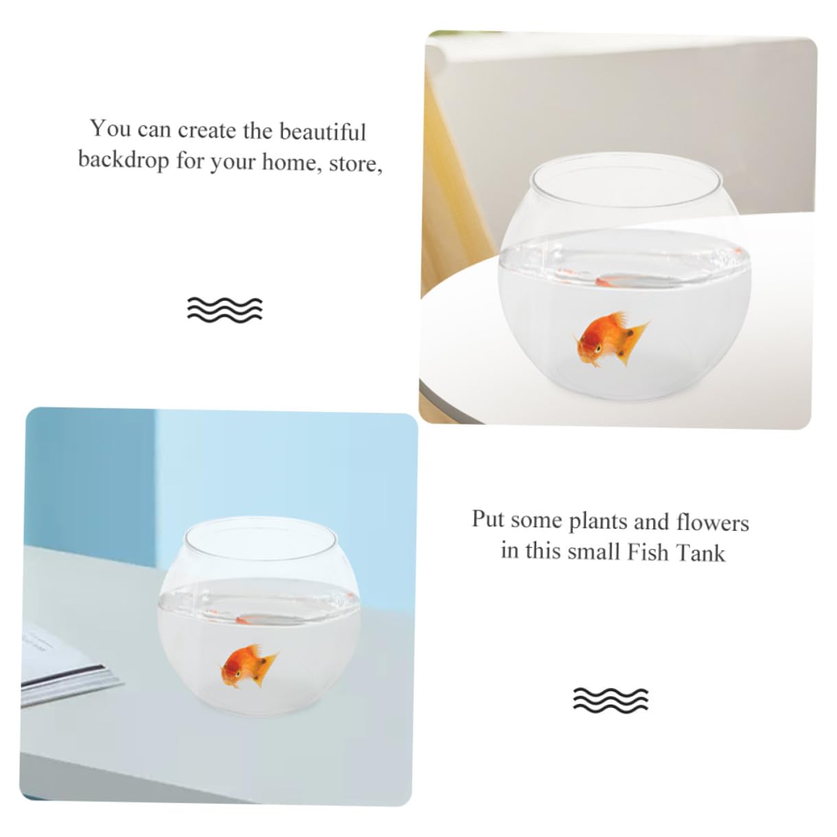 Transparentes Fischglas Mikro Landschaftscontainer Kunststoff Geschenkideen
