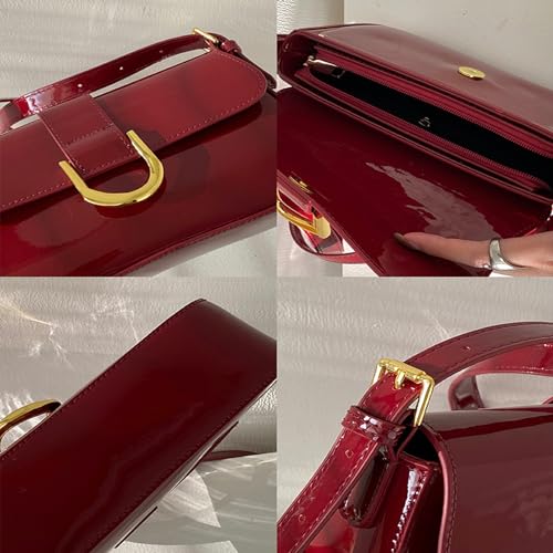 Image of Small Shoulder Bag for women,Crossbody Purses,Leather Tote Handbag Clutch Hobo Purse,with Zipper Closure for Women