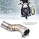 Motorrad Auspuff Mittelrohr, Motorrad Edelstahl kurz 51Mm Wollschlupf Auspuffsystem Mittelrohr Link Connect für Z900 2017-2018 Zubehör