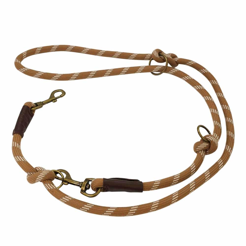 Laisse Nobby Sporty beige L 200cm 13mm grand chien éducation