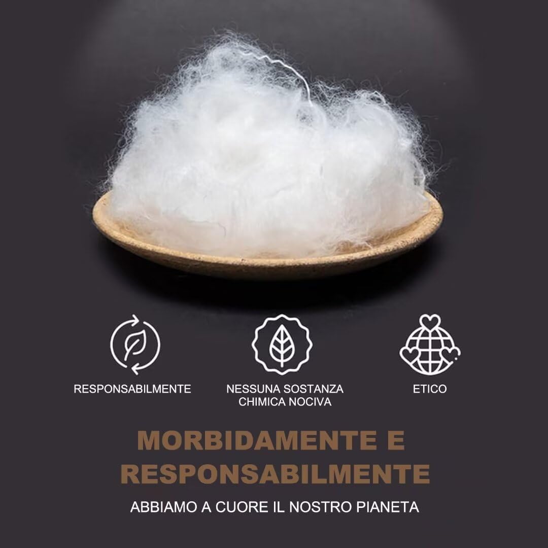 DWR Piumino 240 x 260 cm in Microfibra 300 GSM, 50% riciclato, Piumino 4 Stagioni 240 x 260 cm, Trapunta Matrimoniale Super Morbida, Bianco