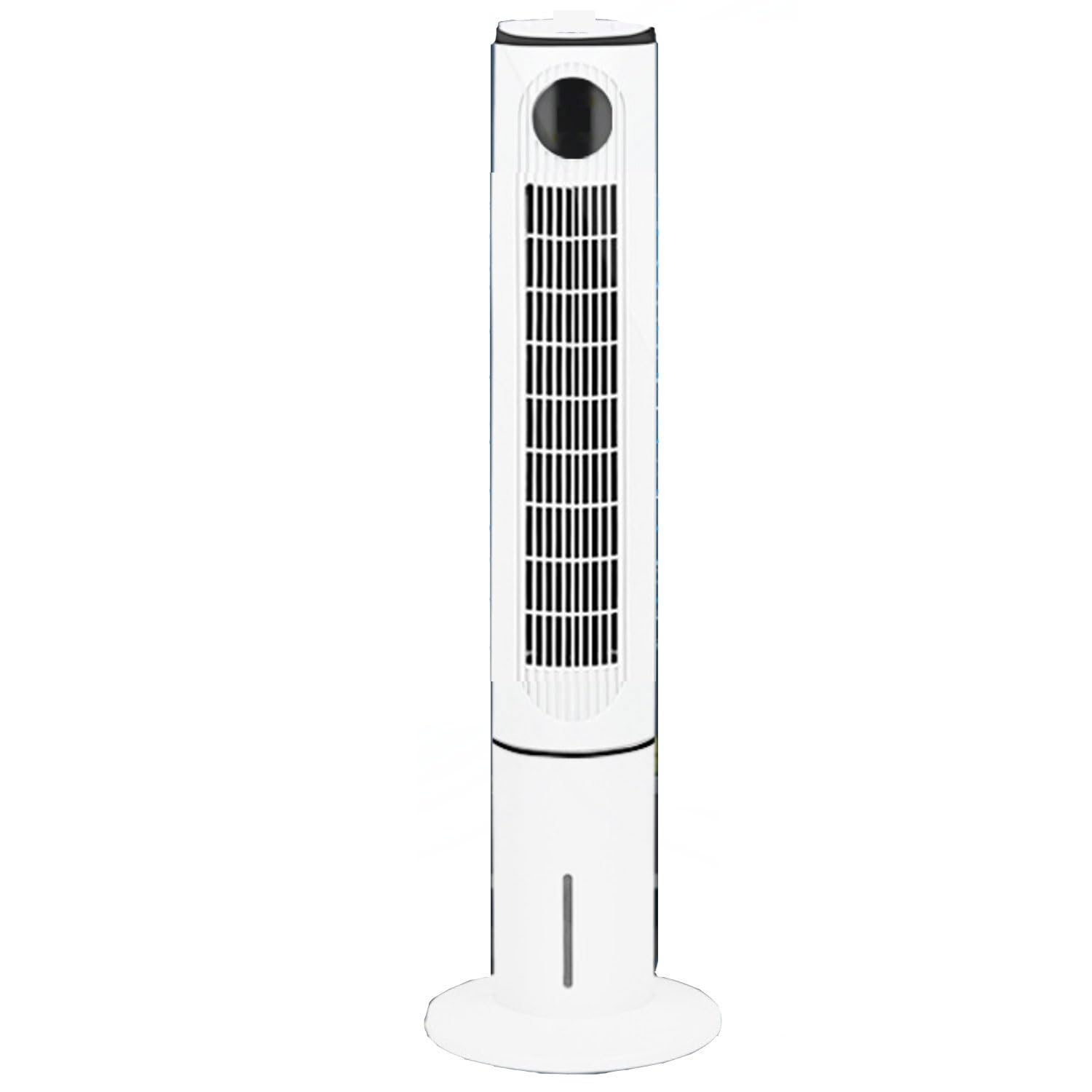 ZHENCHAO Tower Fan for Bedroom, 28dB Quiet Bladeless Oscillating Air Cooler with Remote, 3 Speeds, 8H Timer, Portable Floor Cooling Fan for Home Office, Efficient Evaporative Chill