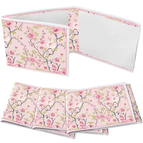 4 fundas para cartas Mahjong Chinoiserie en tela y PVC
