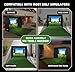 Golf Simulator Enclosure with Impact Screen – 99” x 99” 4K-Ready Projection Screen, Blackout Cage, Side Shank Nets & Sandbags, Easy Tool-Free Setup for Indoor & Garage Practice