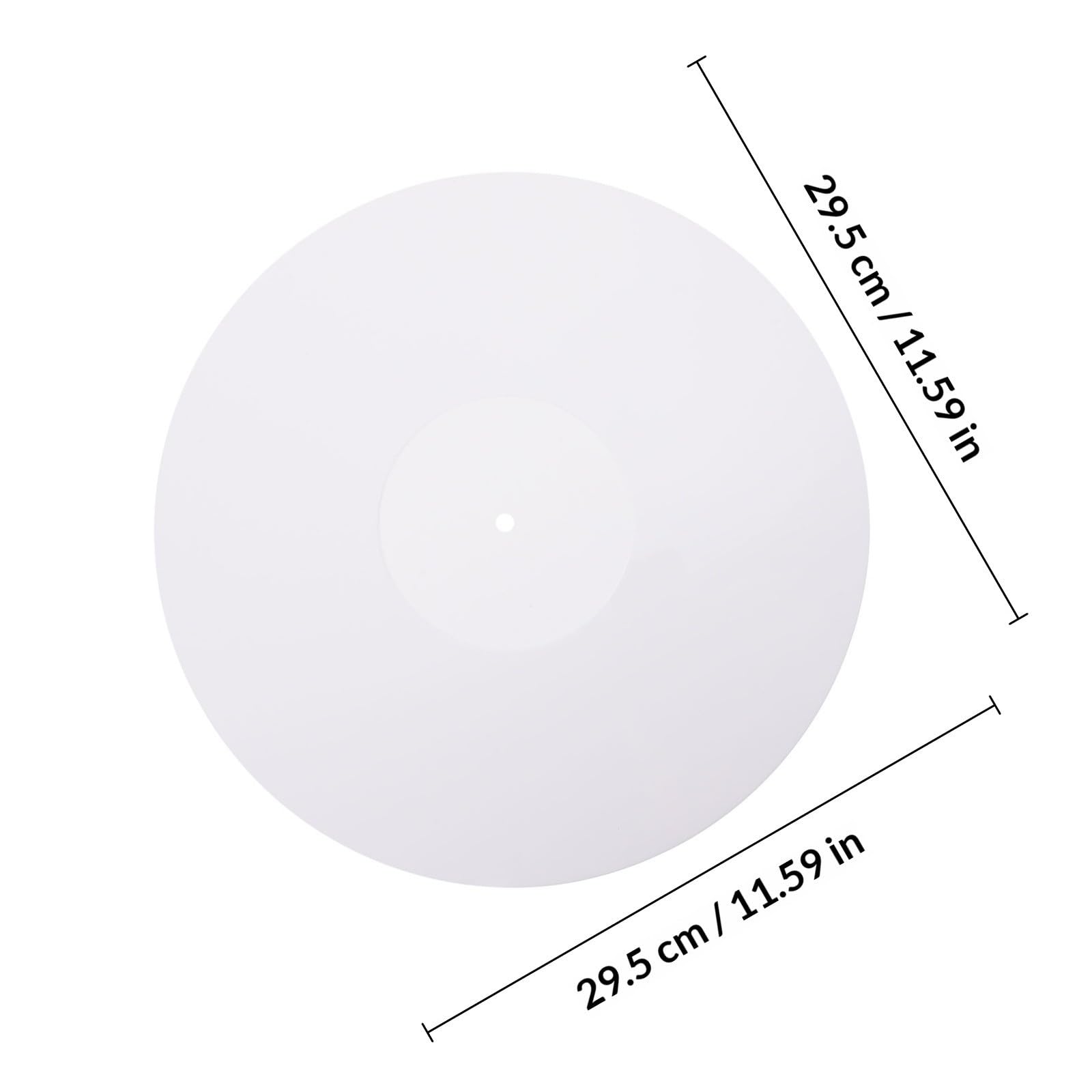 Tappetino in Acrilico Bianco per Dischi in Vinile 12 Pollici Antistatico Accessorio per Giradischi che Migliora la Qualità Audio