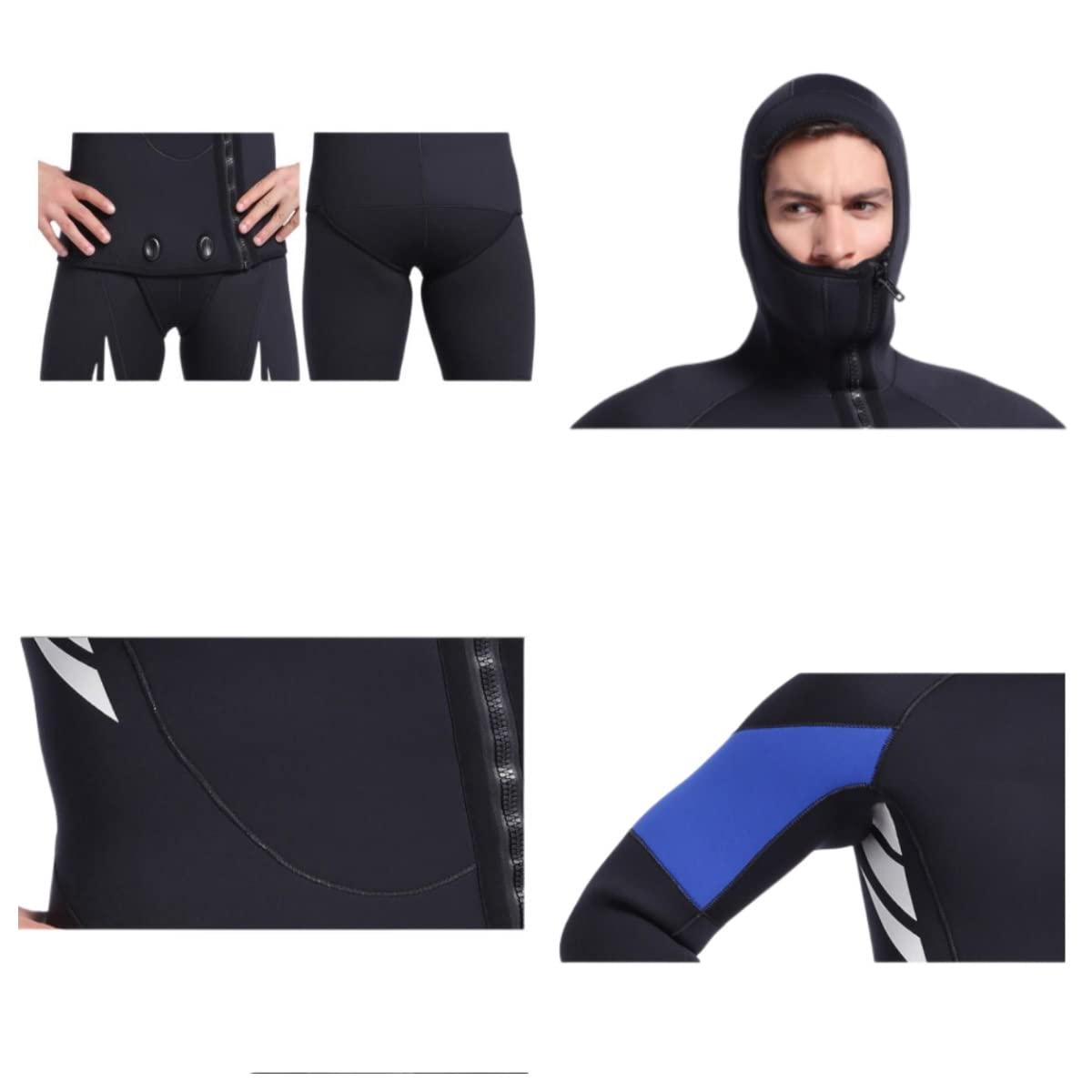 Combinaison de plongée chaude 5 mm pour homme 2 pièces épaisse et résistante au froid
