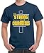Be Strong and Courageous Christian T Shirts Jesus Novelty Gift T-Shirt Tee, Navy, XXL