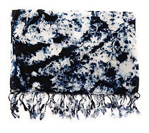 Image of Rayon Scarf for Men & Women | Lightweight Stole, Shawl & Wrap with Batik Design | All-Season Summer & Winter Wear | Soft & Breathable Fabric (28 x 72 inches)