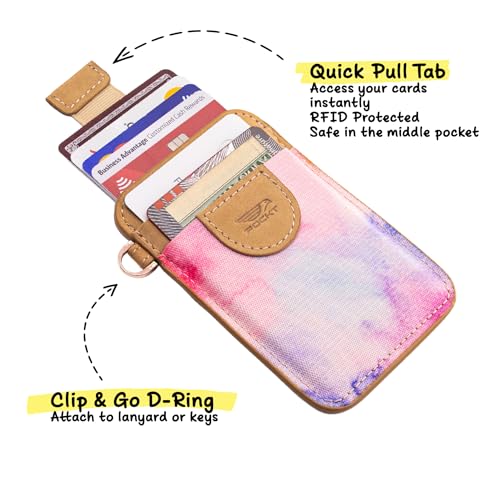 Image of POCKT Slim Card Holder Wallet For Men and Women - Minimalist Front Pocket Wallet Elastic Credit Card Holder Genuine Leather RFID Blocking Card Case Wallets, Mood, 4.25 x 2.75 x 0.15 inches, Minimalist
