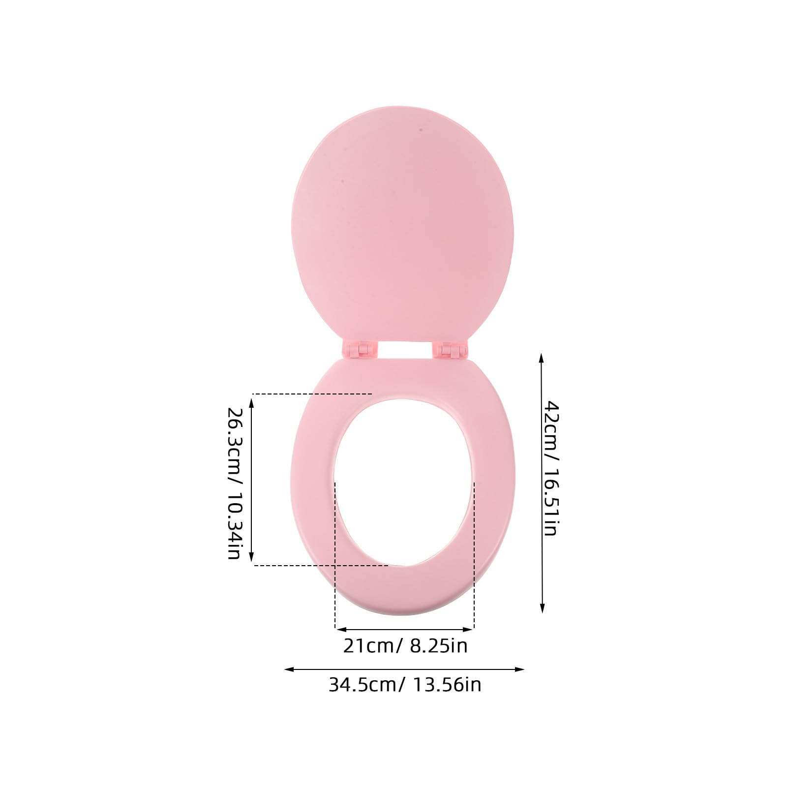 SEWACC Asiento de Inodoro en Forma Cojín Acolchado de Espuma Rosa y Cierre Lento, Adecuado para Reemplazo en Baños de Hogar y Hotel, Accesorios para Baño Silenciosos