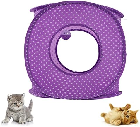 Miniatura 4 de Túneles para gatos, laberinto plegable para interiores, cama de túnel para gatos, tienda de campaña interactiva, juguete interactivo para gato,