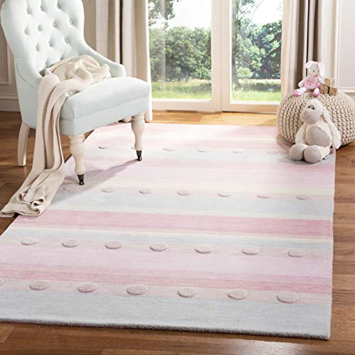 Tapete Safavieh Kids Collection 6' x 9' Azul Rosa miniatura 1