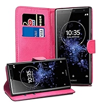 Asuwish Compatible With Sony Xperia XZ2 Wallet Case And Tempered Glass Screen Protector Flip Purse Accessories Wrist Strap Card Holder Cell Phone Cover For Experia ZX2 H8266 H8216 H8296 Women Men Blue