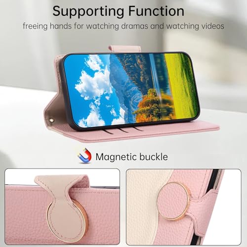 Housse cuir iPhone 17 Pro bleu étui portefeuille à rabat antichoc