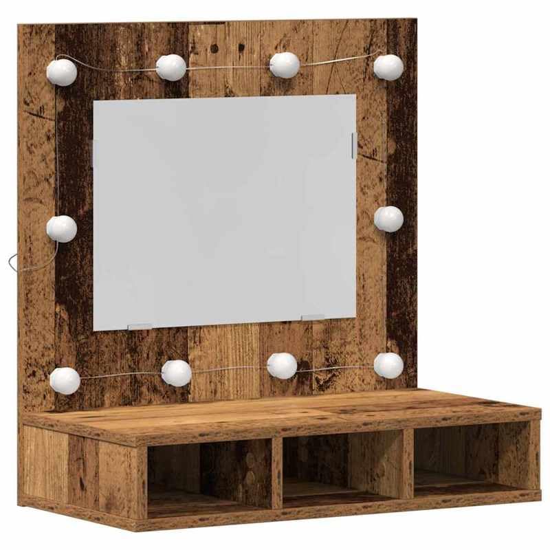 Eleganz Lavabo de madera maciza recuperada 60 x 31,5 x 62 cm – Muebles de baño rústicos para estilo rústico | duradero y sostenible | armario para baño