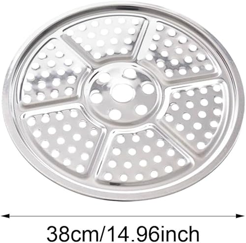 Vista 23 de ECYC Ltd Estante redondo de acero inoxidable para bandeja de vapor de 14 pulgadas, soporte de bandeja de vapor para olla a presión, estante de vapor