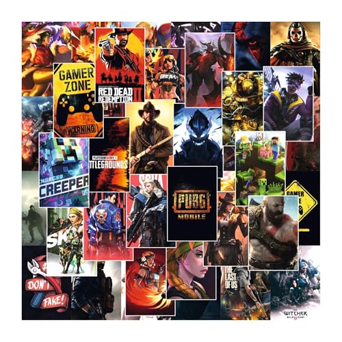 Image of SAW Gaming Posters Wall Collage kit Set - Pack Of 54 | 4 x 6 Inches | Aesthetic Player Artwork Posters | Games Poster For Room, Living Room, Bedroom, Home And Office
