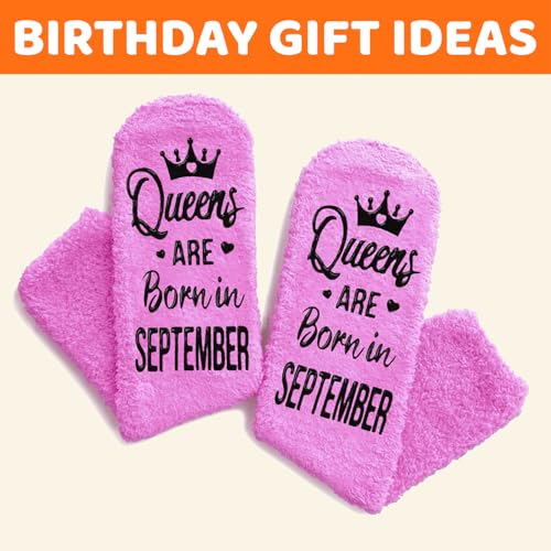 Image of HAPPYPOP Birthday Gifts Ideas for Women - January February March Birthday Socks in Pink