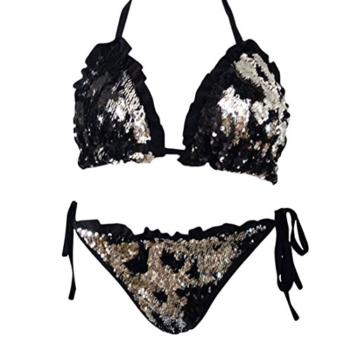 Preisvergleich Produktbild NoyoKere Frauen Sexy Bikini Set Pailletten Beachwear SwimmingWear Push Up Badeanzug