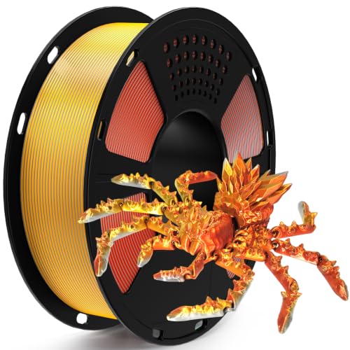 GEEETECH Tricolor Silk PLA Filament 1.75 mm, 3D Printer Filament 1 kg/Spool, Silk Gold Silver Copper