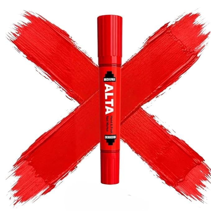 Alta Dance Precision Double-Tip Pen, Red Colour, for Classical Dance Hand and Foot Decoration-image-20