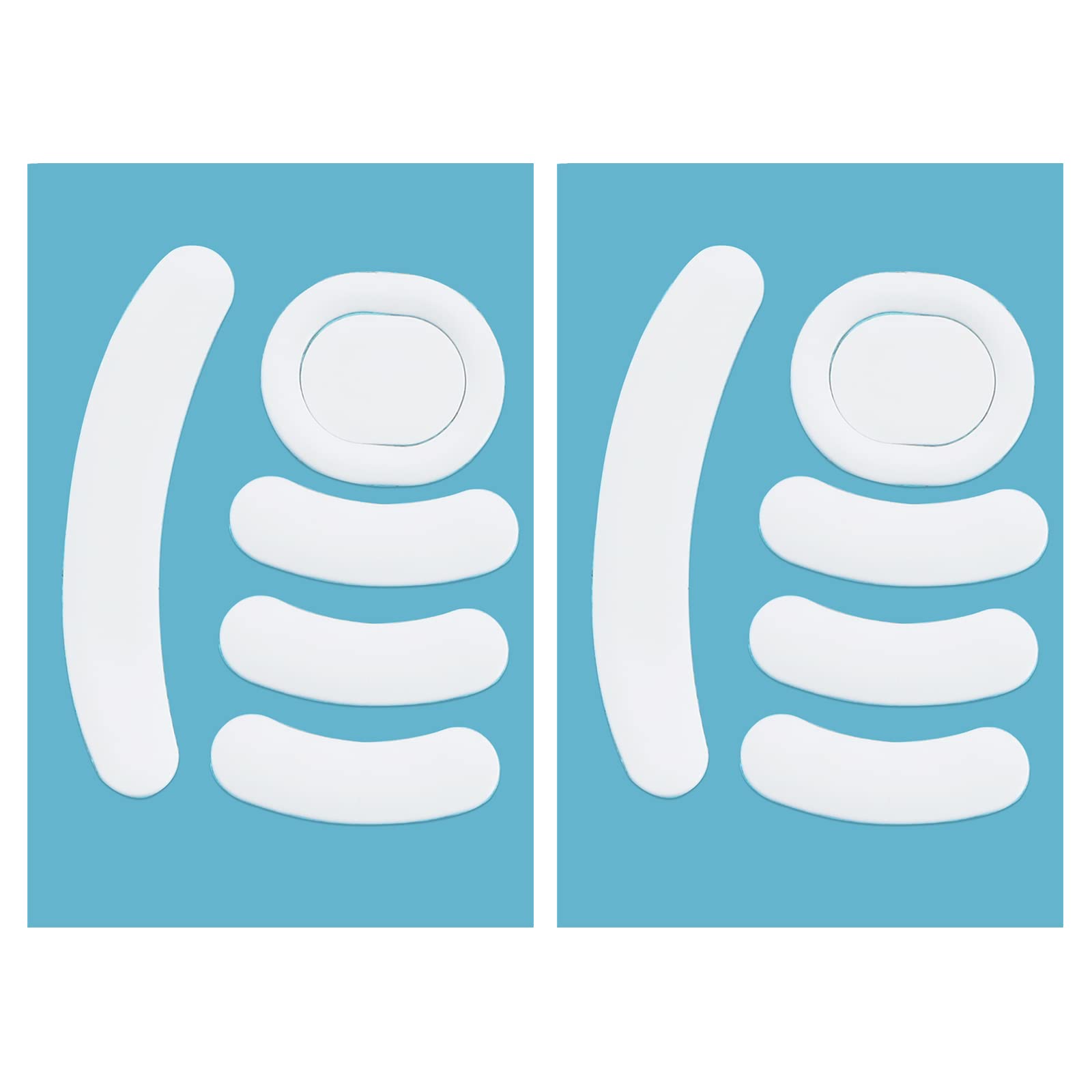 2 Sets Mouse Skates Feet Compatible with Logitech G Pro Wireless Gaming Mouse Replacement Rounded Curved Edges Mouse Feet Mouse Accessories 0.8mm White